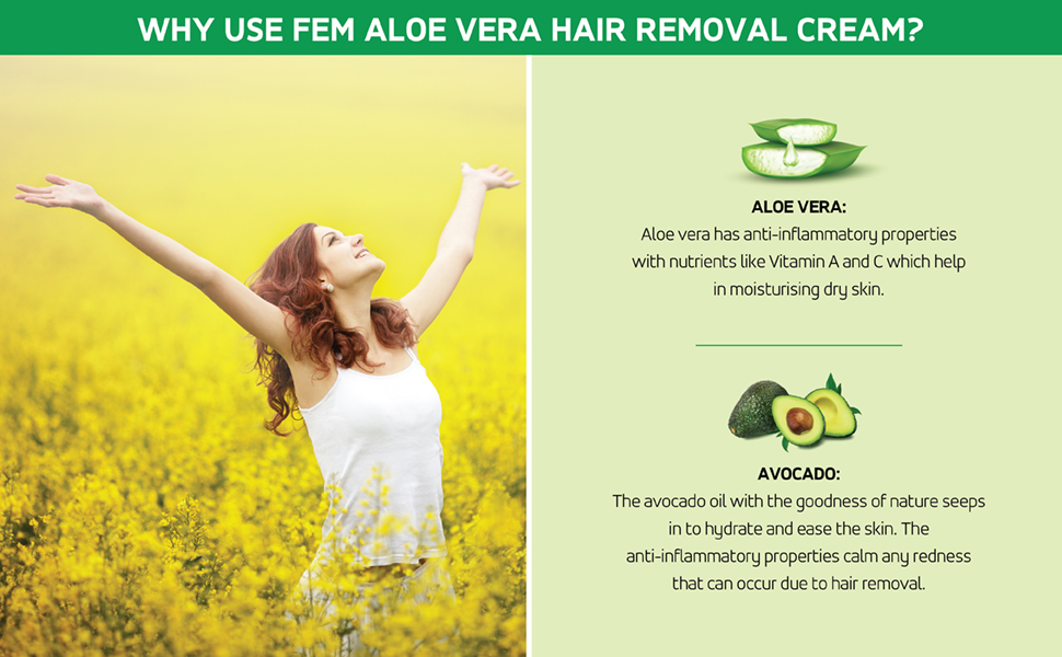 Dabur Fem Hair Removal Cream 120g Aloevera (Pack of 6)